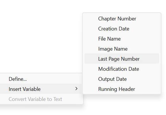 Preset Text Variables in InDesign